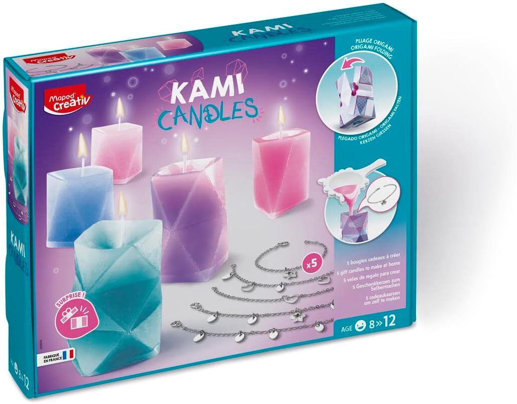Maped Creativ – Kami Candles – Set zum Herstellen von Origami-Kerzen mit Überraschungen Schmuck – he
