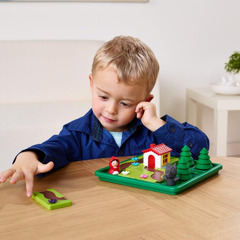 Smart Games - Little Red Riding Hood Deluxe, Puzzle Game with 48 Challenges and Picture Story Book,