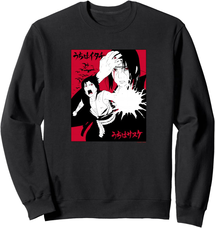 Naruto Shippuden Itachi & Sasuke mit Kanji Sweatshirt