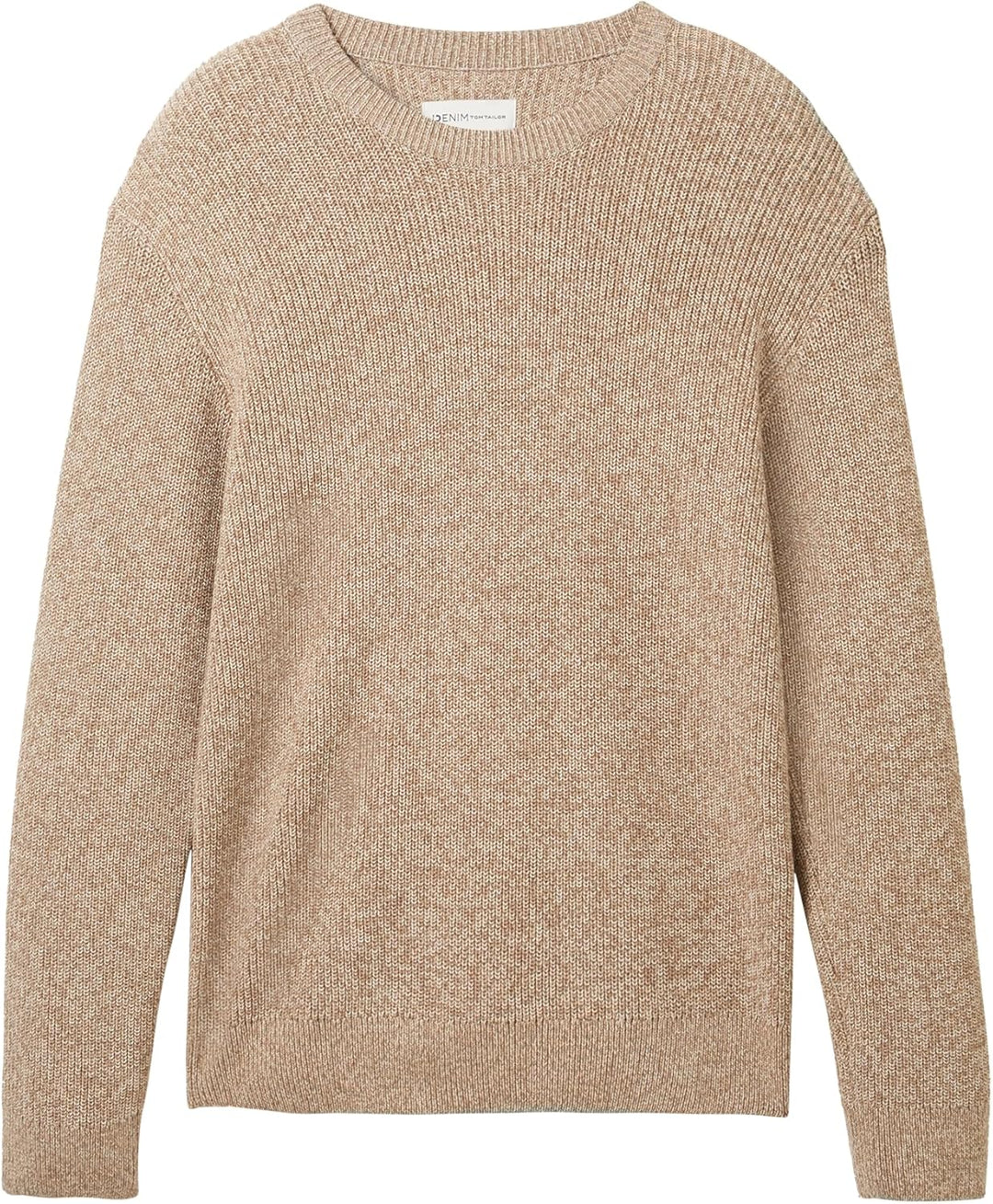 TOM TAILOR Denim Herren Basic Multicolor Strick-Pullover M 32775 - Ecru Tonal Mouline, M 32775 - Ecr