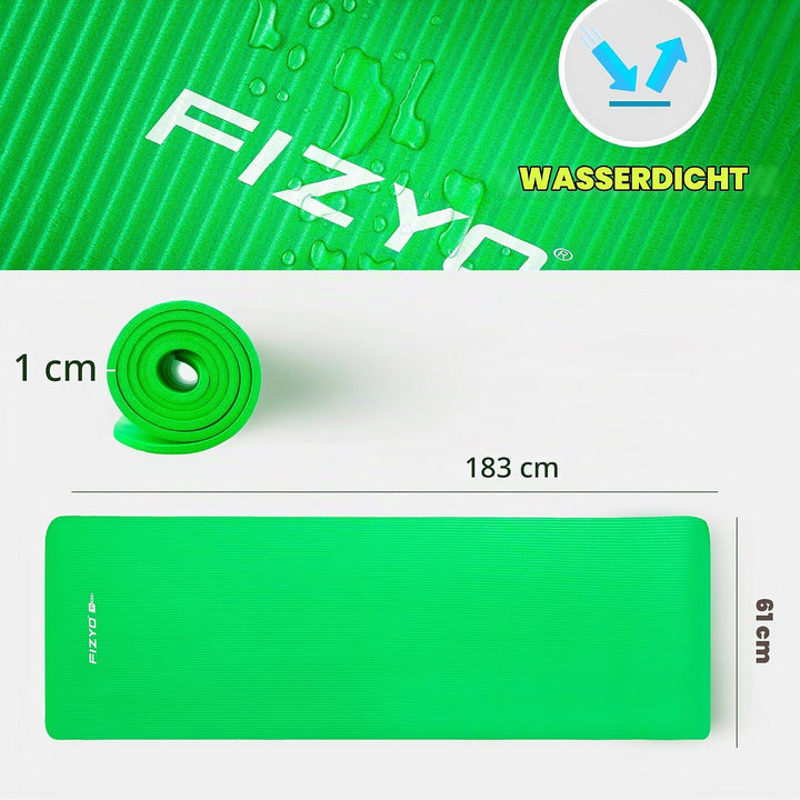 FIZYO FITYO Yogamatte Gymnastikmatte Fitnessmatte Trainingsmatte Turnmatte | für Yoga, Training, Erh