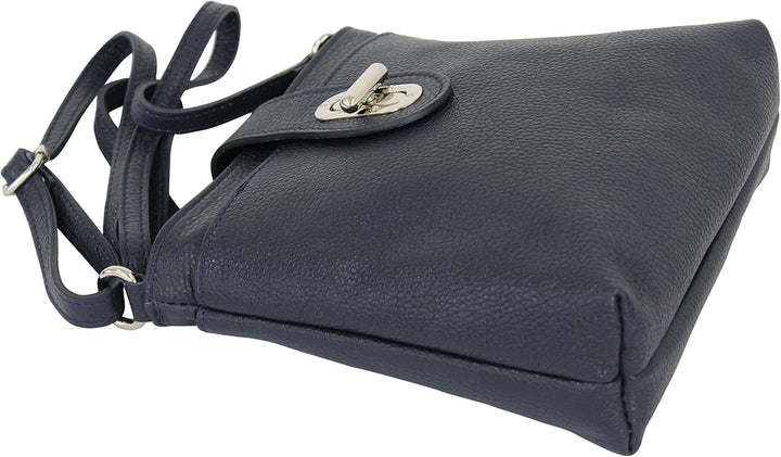 AMBRA Moda Damen echt Ledertasche Handtasche Schultertasche Umhängtasche Citybag Girl Crossover GL00