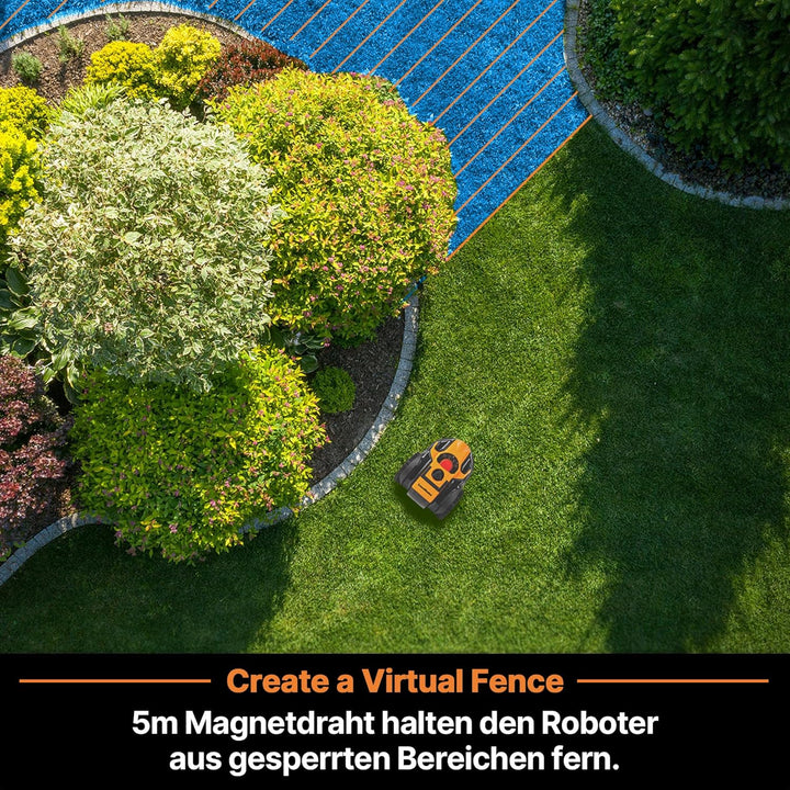 VBRM16 Plus OcuMow® Mähroboter kabellos für Rasenflächen bis zu 200 ㎡ Hindernisvermeidung Geräuschar