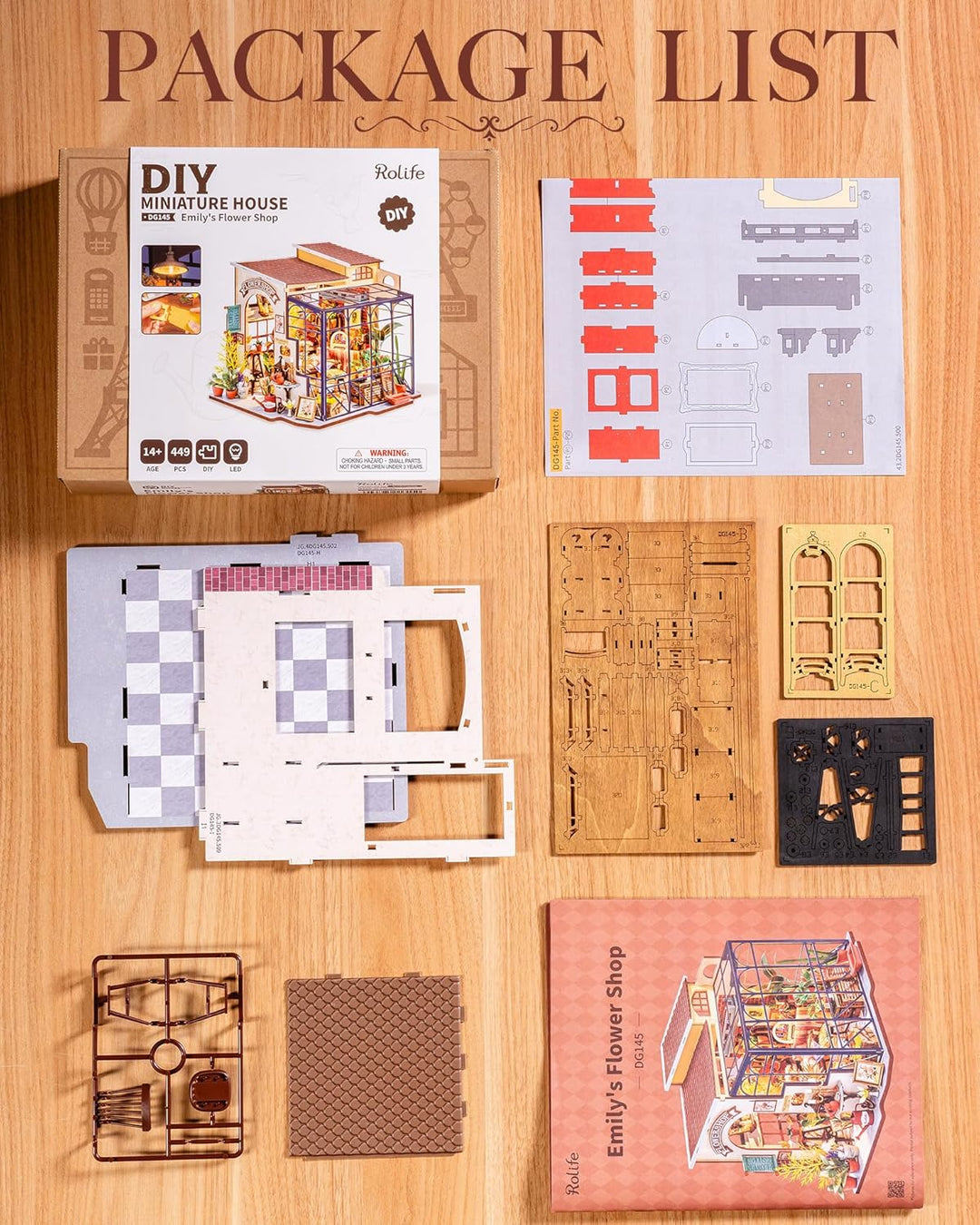 Rolife DIY Miniatur Haus Puppenhaus Kit HolzHaus Modell für Mädchen und Jungen Kinder 14+ Jahre Alt