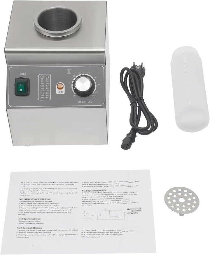 Sossenwärmer Saucenwärmer, 1x Quetschflaschen Edelstahl warmhalten 30-85 °C 80 W, Saucenspender Sauc