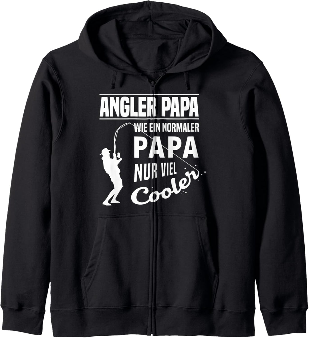 Angler Vater & Tochter Angeln Papa & Sohn Kapuzenjacke