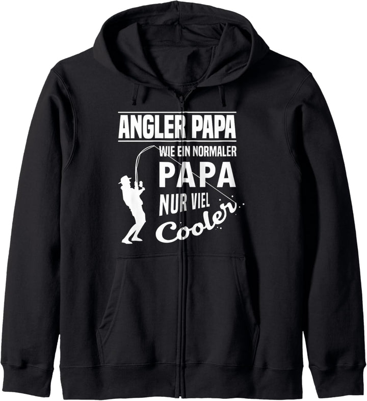 Angler Vater & Tochter Angeln Papa & Sohn Kapuzenjacke
