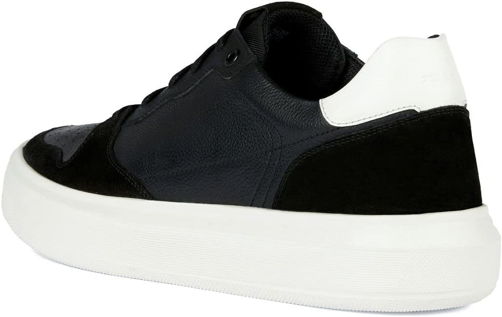 Geox Herren U Keilan D Sneaker 40 EU Black White, 40 EU Black White