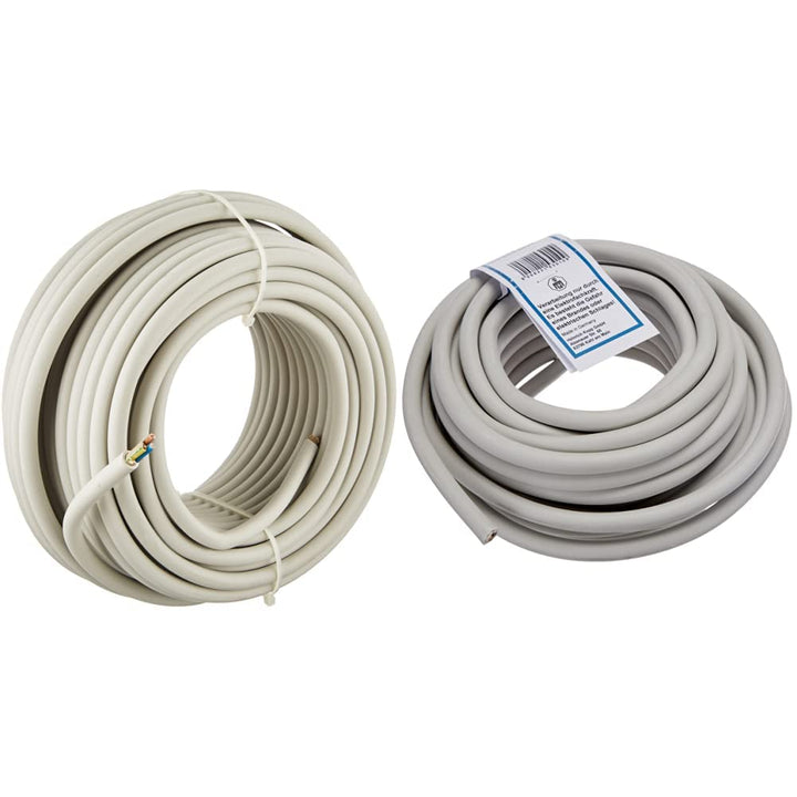 Kopp 150825001 Mantel-Leitung NYM-J, 3 x 1.5 mm², 25 m, grau & 153010840 Mantel-Leitung NYM-J 5 x 1.