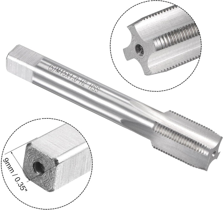 sourcing map M15 x 1 mm Metrisches Gewindebohrer- und Schneideisen-Set, Maschinengewinde-Gewindebohr