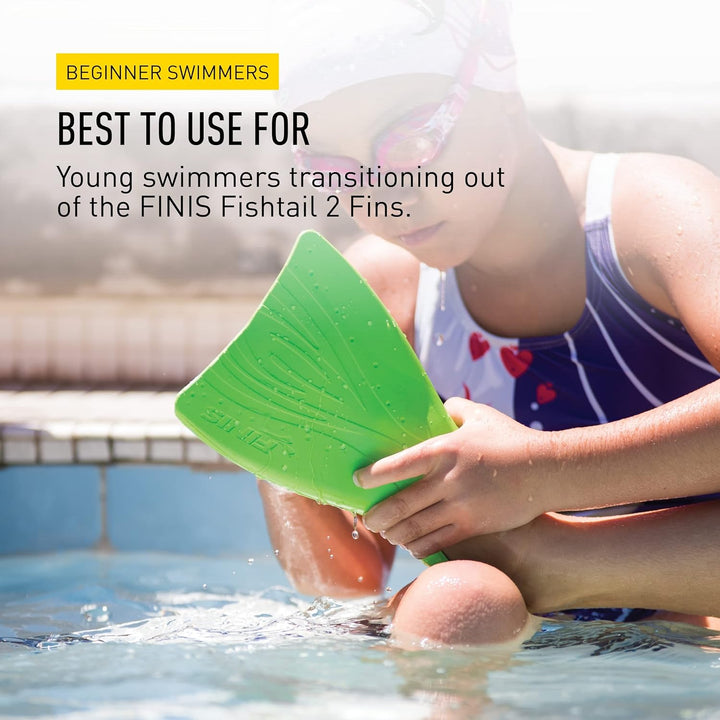 Finis Kinder Swim Fins Booster Swim Fin 8-11 Green, 8-11 Green