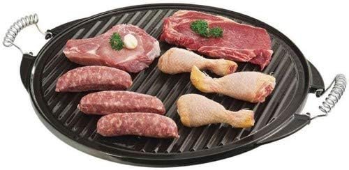 Vaello La Valenciana 3832 Grillplatte aus emailliertem Gusseisen, rund, 32 cm, Schwarz 30 x 32 x 30