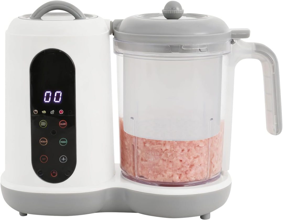 Küchenmaschine Babynahrungszubereiter,450W Küchenmaschine mit Dampfgar-, Mix- und Heizfunktionen,50–