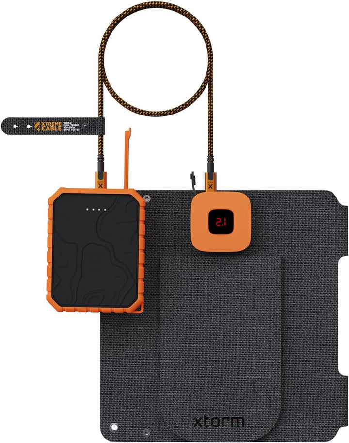 Xtorm SolarBooster, 14W Solarmodul, Tragbares Solarpanel, Outdoor, Nachhaltig, Solarenergie, Flexibe