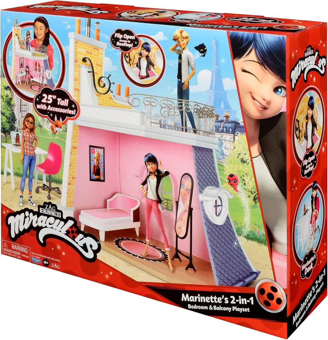 Bandai - Miraculous Ladybug - Marinettes Zimmer - Spielwelt kompatibel mit 26 cm Puppen - P50660, Ma