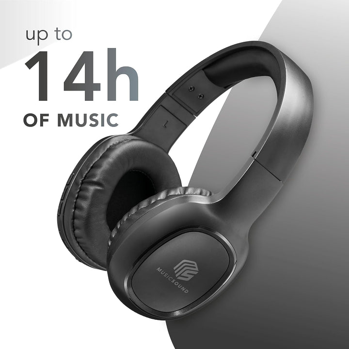 Music Sound | Bluetooth Kopfhörer Basic | Ohrmuschel-Bluetooth-Kopfhörer mit Ausziehbarem Kopfband –