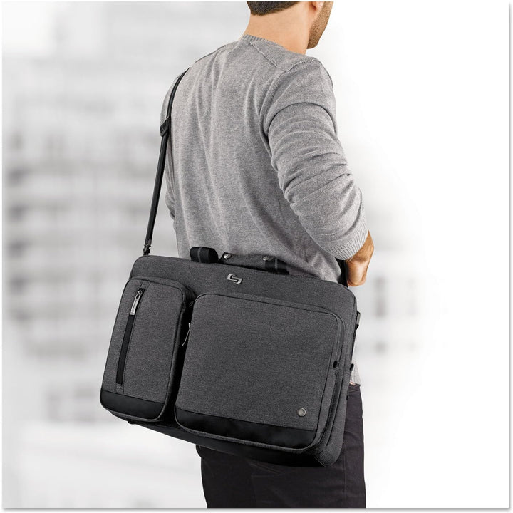 SOLO Duane 15,6 Zoll Laptop Hybrid Aktentasche, umwandelt sich zum Rucksack Grau, Grau