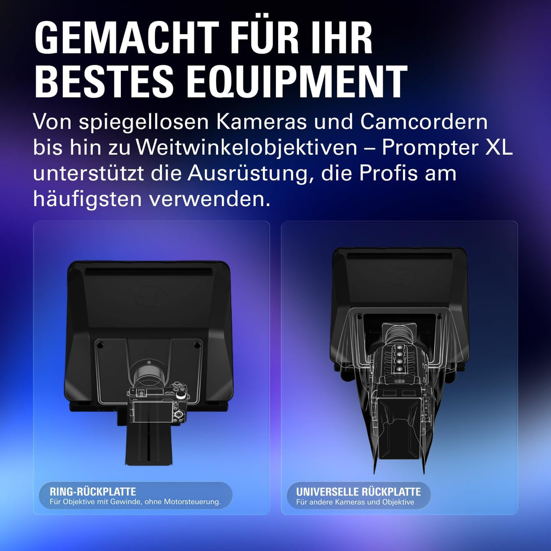 Elgato Prompter XL – Teleprompter in voller Grösse mit abnehmbarem Display, Monitor für Videokonfere
