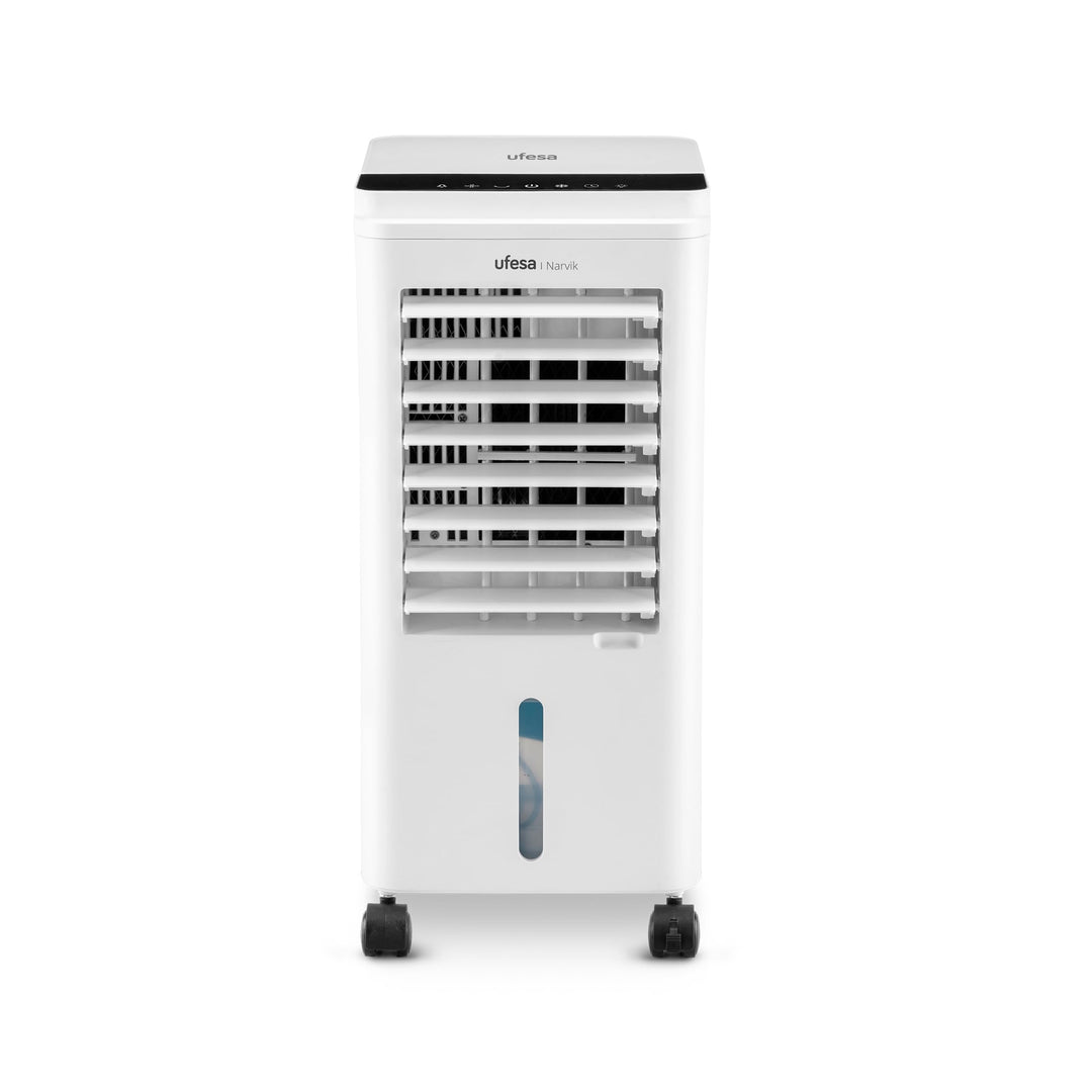 Ufesa Narvik Verdunstungskühler, 65W, Kühlfunktion und Ventilator, 3 Geschwindigkeiten, 3 Modi, Touc