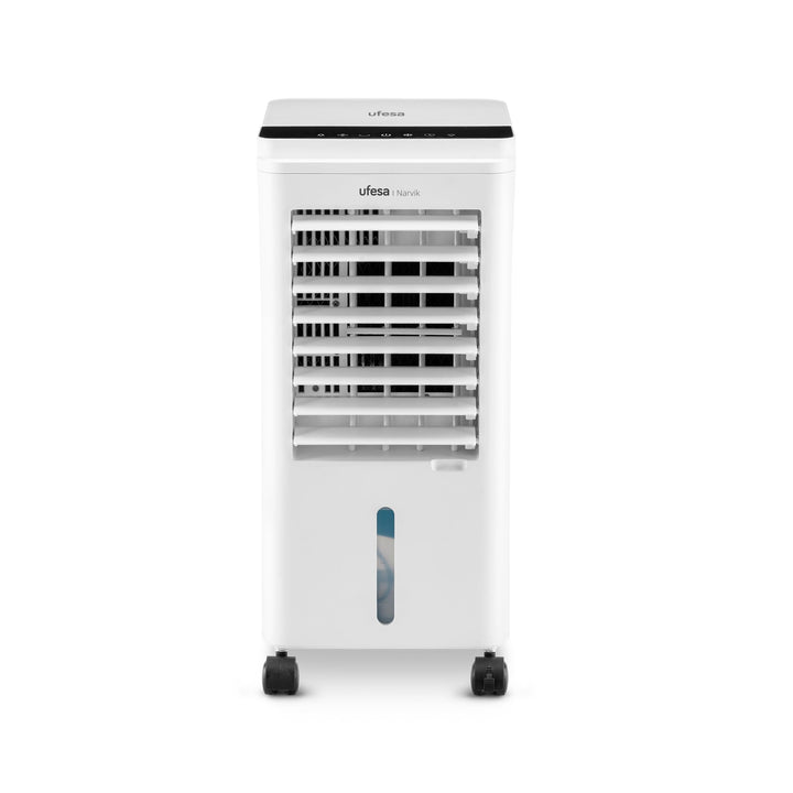 Ufesa Narvik Verdunstungskühler, 65W, Kühlfunktion und Ventilator, 3 Geschwindigkeiten, 3 Modi, Touc