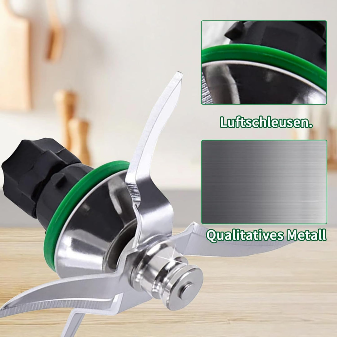 Messer für Vorwerk Thermomix TM5 TM6, Messer für Thermomix Küchenmaschine Mixmesser Edelstahl, inkl