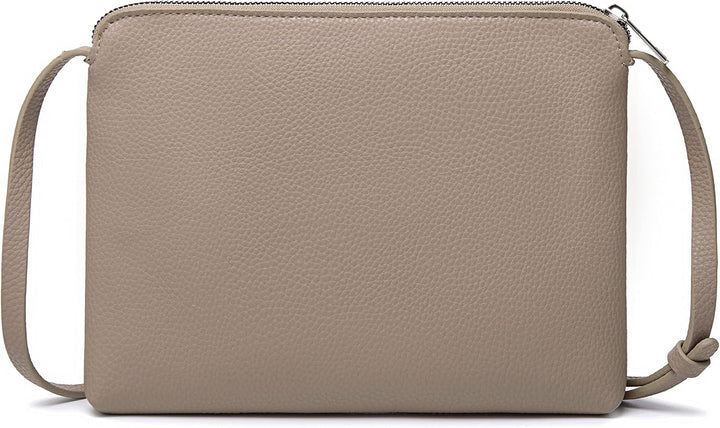 David Jones - Damen Umhängetasche - Kleine Flache Handtasche PU Leder - Tasche Klassiche Elegante Be