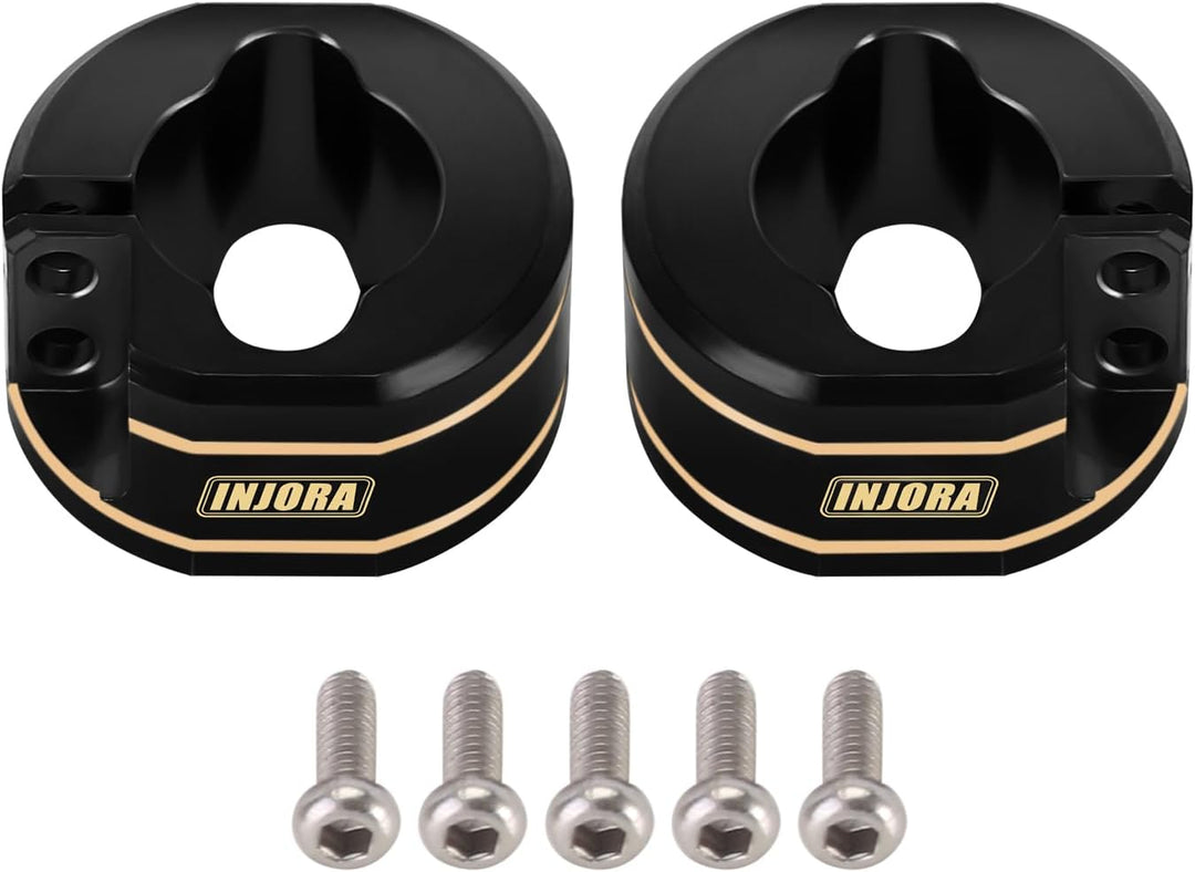 INJORA Messing Hinterachs-Gegengewichte 14g/Stück Upgrade-Teil für TRX4M 1/18 RC Crawler, Schwarz
