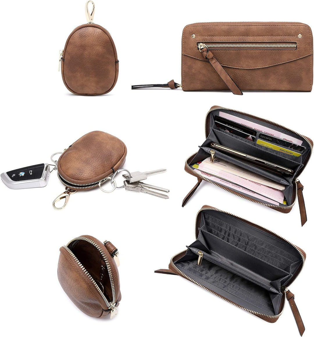 lapsting Damen Hobo hobo-handbags XL 3 Stück – Braun, XL 3 Stück – Braun