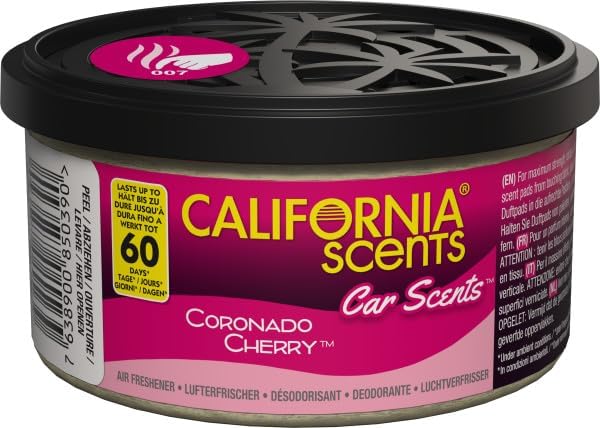 California Car Scents 8000034 Duftdosen Kirsche 12 Dosen inkl. 12Deckel, Violet, Set of 12