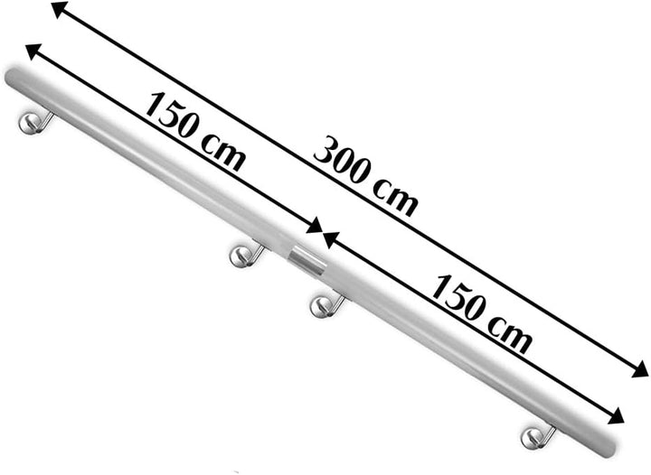 Buche Holz Handlauf Treppengeländer Geländer für Treppe Wandhandlauf V2Aox | 300 cm, Wand, seitliche
