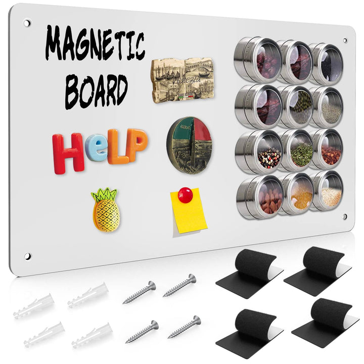 Raweao Kleine Magnettafel Magnetboard, Weiss Magnetische Wandtafeln zum Sammeln Kühlschrankmagneten