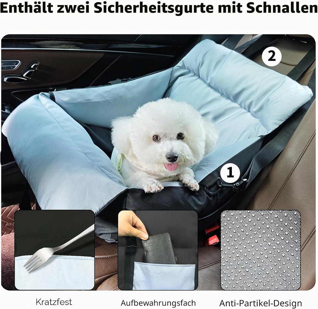 BingoPaw Hunde Autositz für kleine bis mittlere Hunde, Abnehmbar Waschbar Weich Hundesitz, Tragbar H