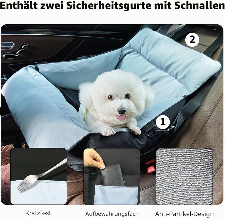 BingoPaw Hunde Autositz für kleine bis mittlere Hunde, Abnehmbar Waschbar Weich Hundesitz, Tragbar H