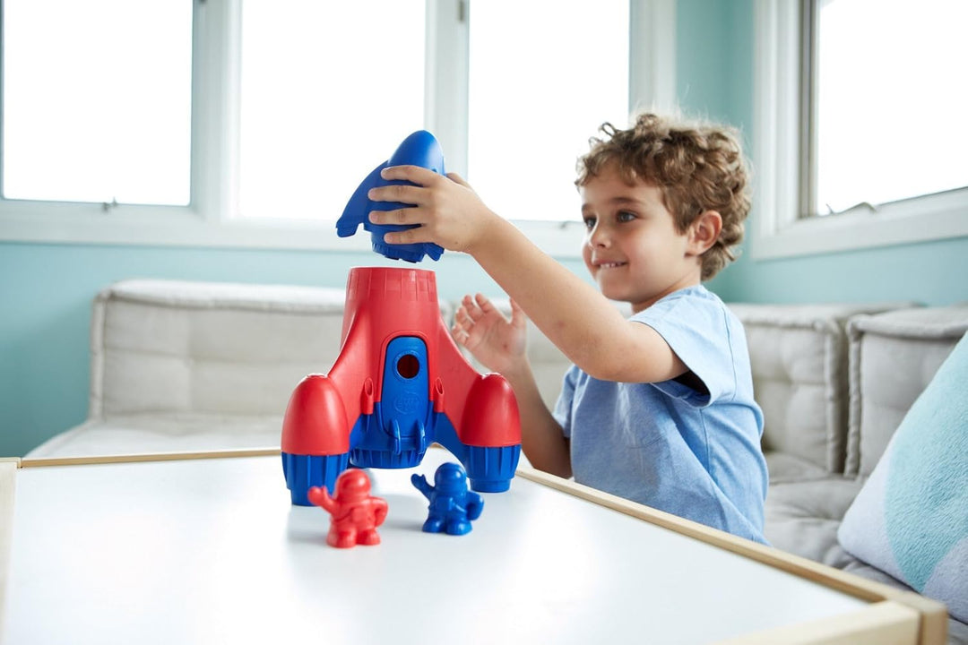 Green Toys 8601039 Rakete, Raumschiff, nachhaltiges Spielfahrzeug für Kinder ab 24 Monaten