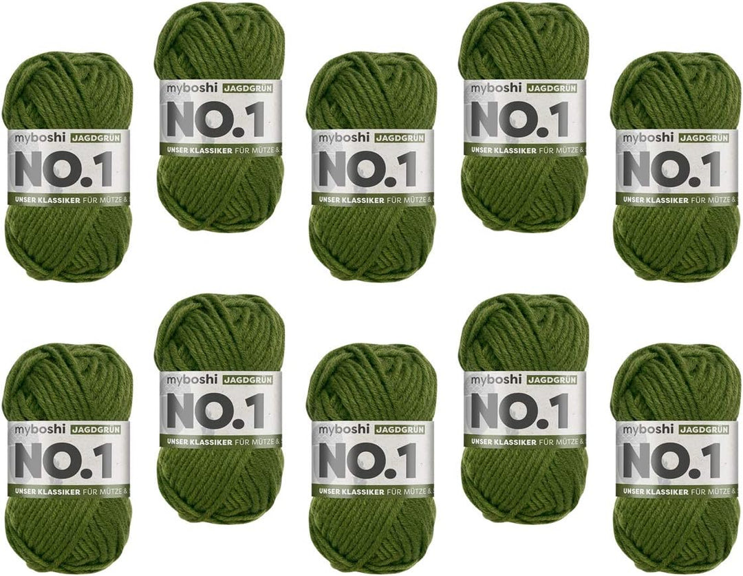 myboshi No.1-Wolle zum Häkeln und Stricken, Schnellstrickgarn, langlebige Mützenwolle, Mulesing-frei