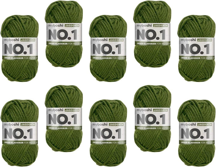 myboshi No.1-Wolle zum Häkeln und Stricken, Schnellstrickgarn, langlebige Mützenwolle, Mulesing-frei