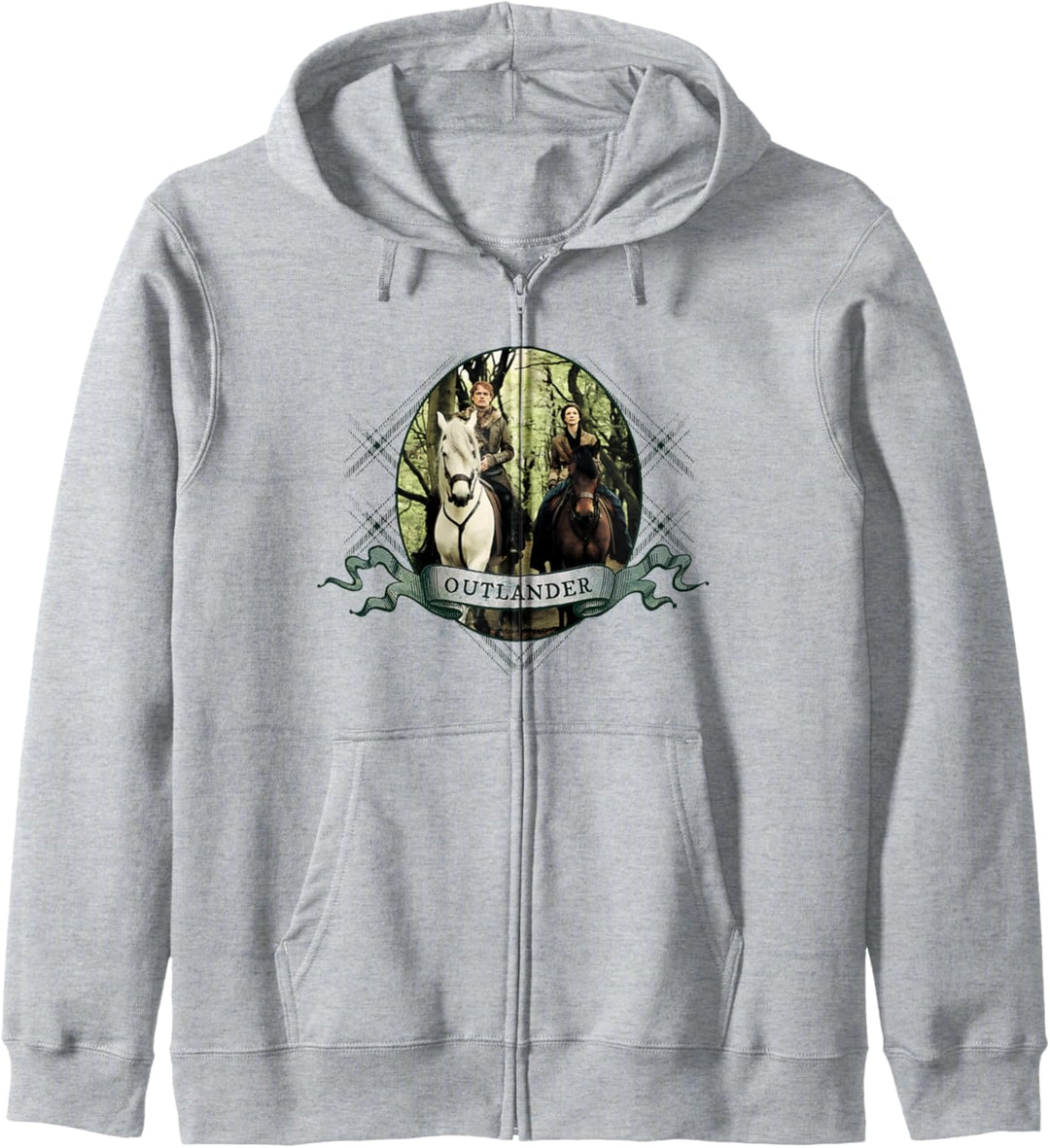 Outlander Banner mit Pferden Kapuzenjacke