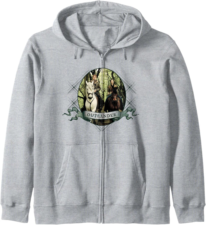 Outlander Banner mit Pferden Kapuzenjacke
