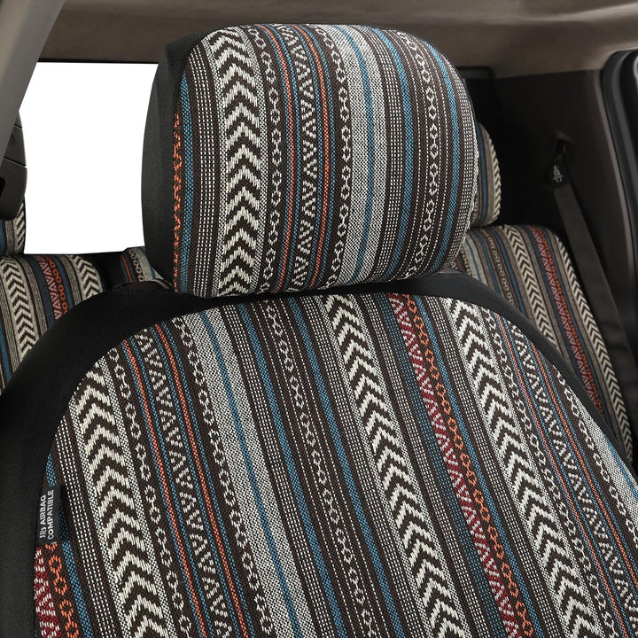 Auto-Sitzbezüge Vordersitze Baja Boho Stil,Sitzbezug Set Universal für Fahrersitz und Beifahrer Zube