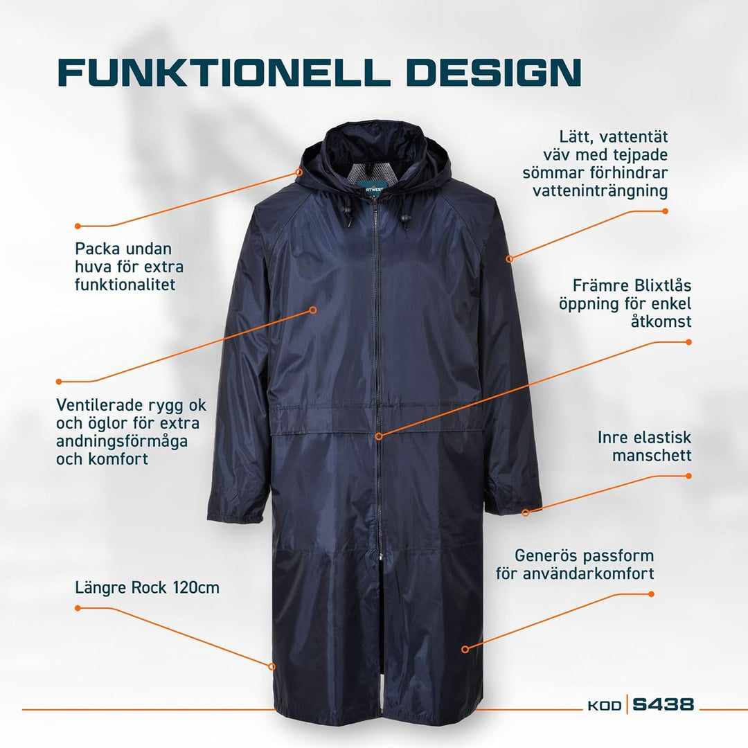 Portwest S438Classic-die Lagen of Rain 3XL Marine, 3XL Marine