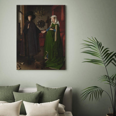 PICANOVA – Jan van Eyck – The Arnolfini Portrait 75x100cm – Bild auf Leinwand – Premium Kunstdruck A