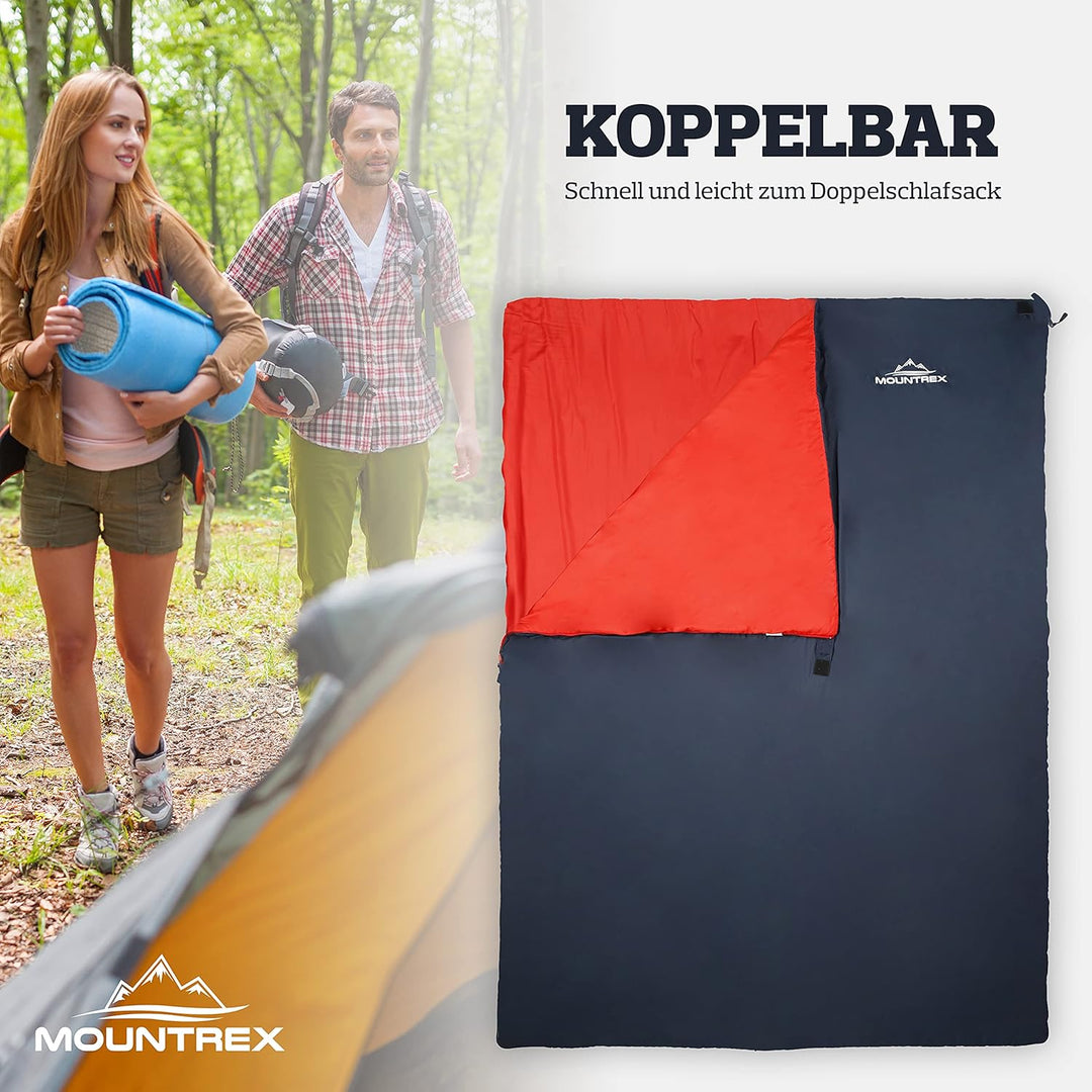 MOUNTREX® Schlafsack - Kleines Packmass & Ultraleicht (700g) Sommer Deckenschlafsack - Outdoor Somme