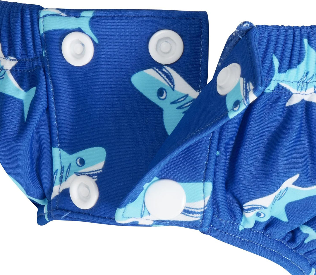 Playshoes UV-Schutz Baby Windelhose Flamingo Schwimmwindel 62/68 Hai Zum Knöpfen, 62/68 Hai Zum Kn&amp;