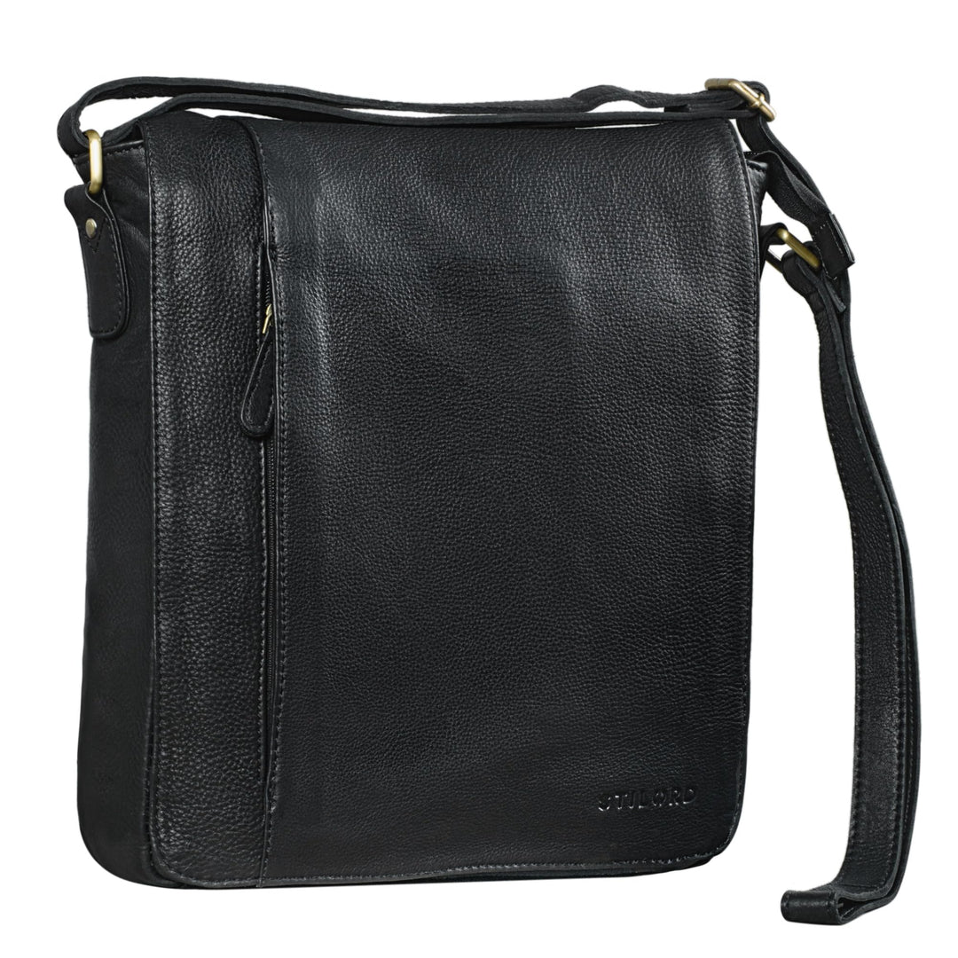 STILORD 'Paul' Umhängetasche Herren Leder Hochformat Messenger Bag im Vintage Design Ledertasche für