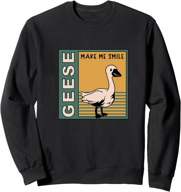 Gänse bringen mich zum Lächeln Niedlicher Vogel Natur Gans Sweatshirt