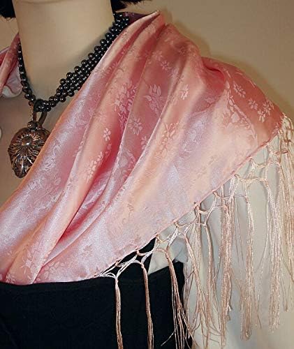 Seidentuch Dirndl-Trachtentuch Tuch 75 x 75cm Dirndltuch 100% Seide Fransentuch für Tracht Trachtens