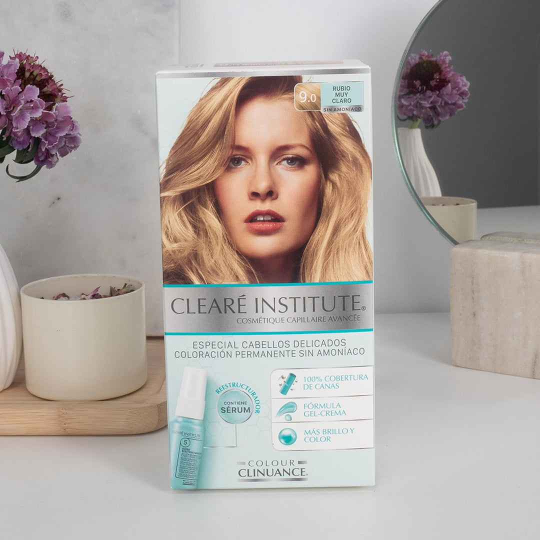 Clinuance | Permanente Coloration ohne Ammoniak | Empfindliches Haar | 9.0 Sehr Hellblond | 170ml (x