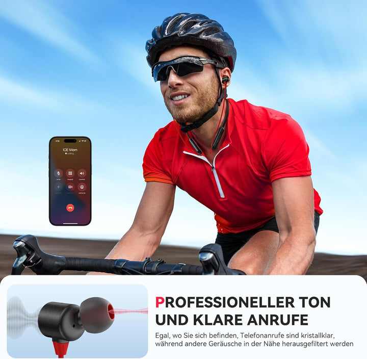 YATWIN Bluetooth Kopfhörer Sport in Ear, Bluetooth 5,0 Sportkopfhörer mit 16 Std HiFi Sound, IPX7 Wa