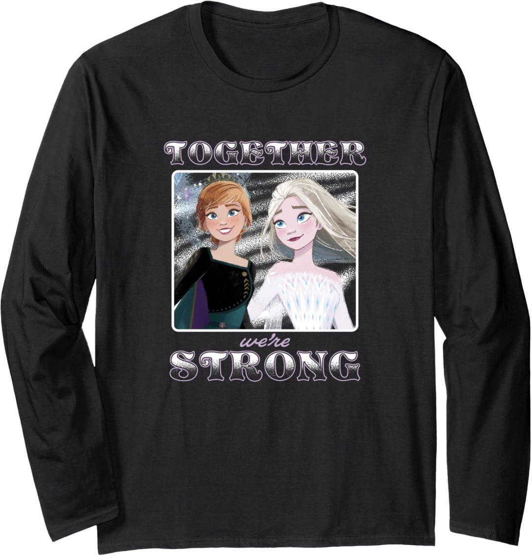 Disney Frozen 2 Anna & Elsa Together We're Strong Langarmshirt