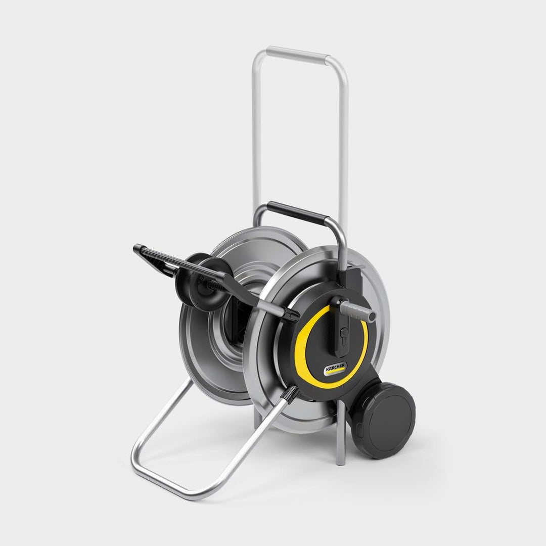 Kärcher Schlauchwagen HT 6 M, beweglich mit extra breitem Standfuss, robuste Metallschlauchtrommel,